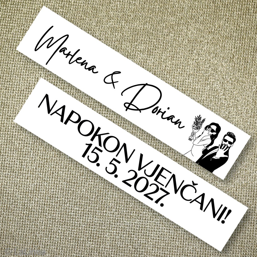 Svadbene auto tablice 16f