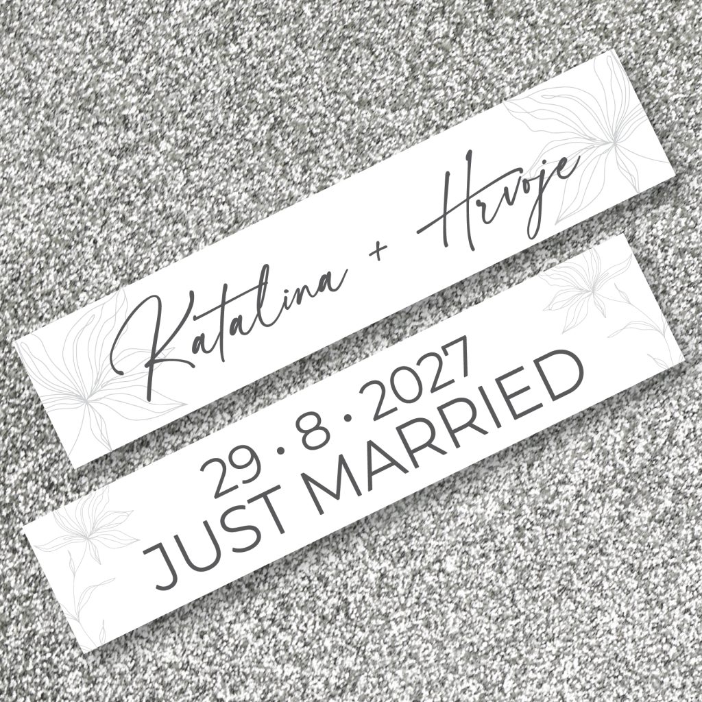 Svadbene auto tablice 52e