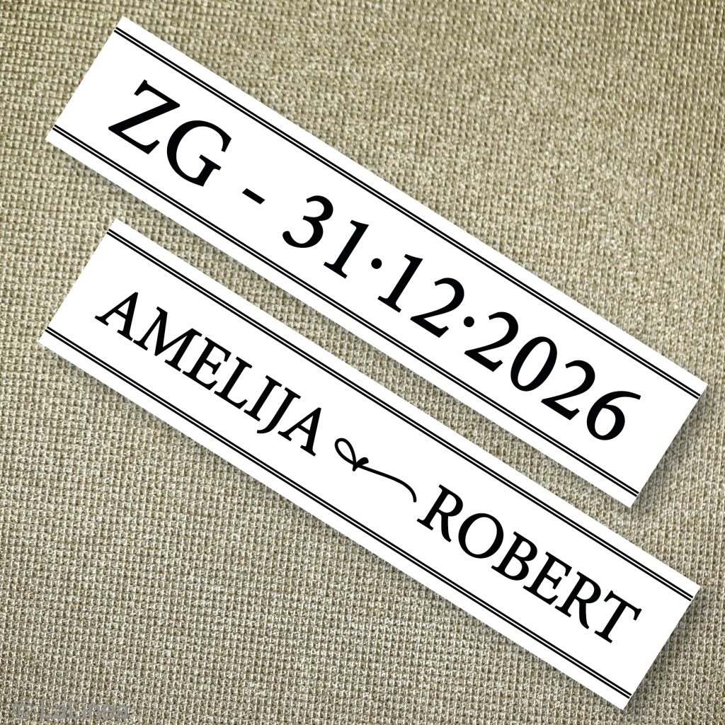 Svadbene auto tablice 45E