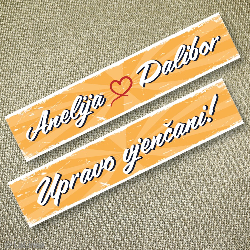 Svadbene auto tablice 37e