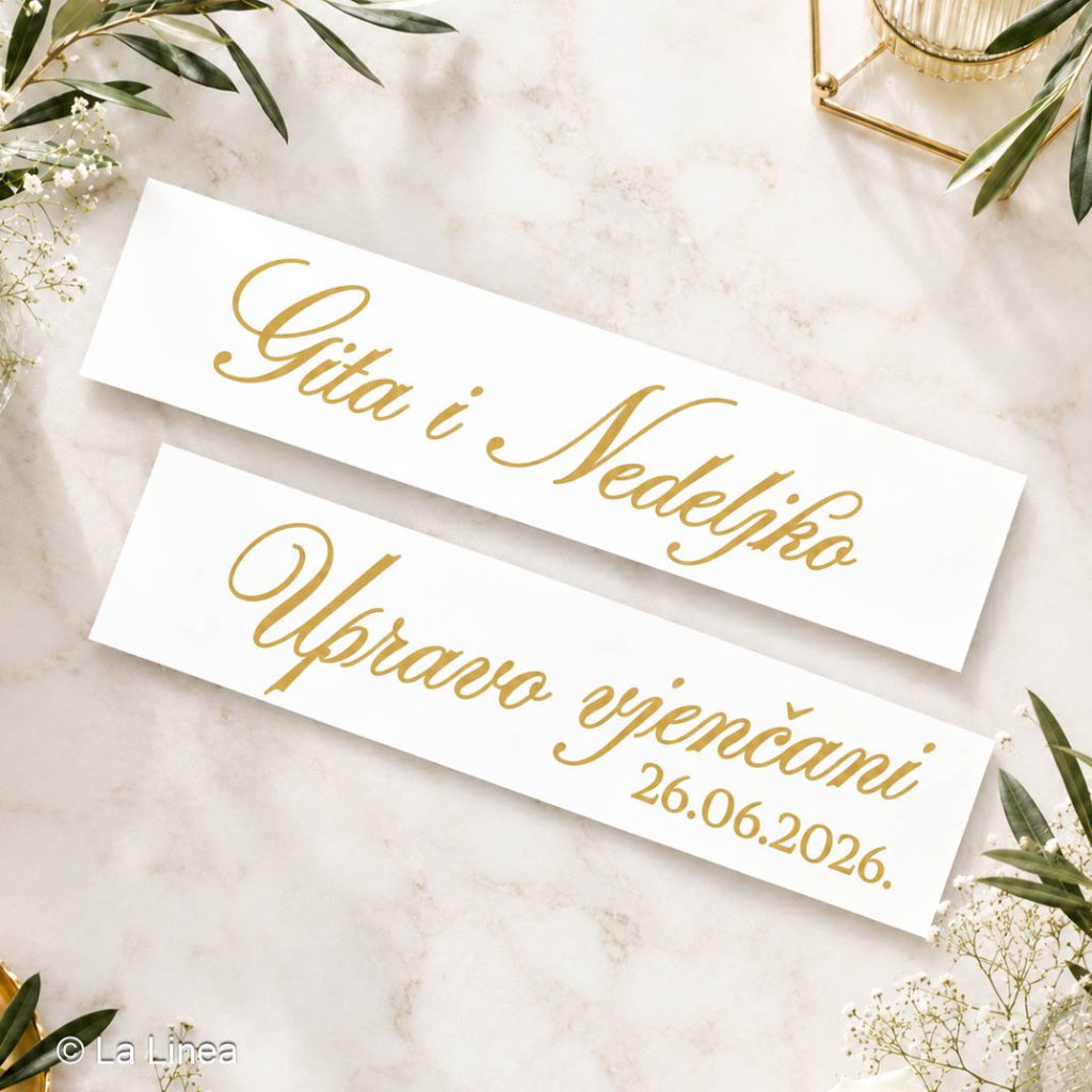 Svadbene auto tablice 64e